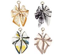 BKEPDY 4 Piezas Adorno Bolso Mujer Lazo Dijes para Bolsos Colgantes para Bolsos Llavero de Accesorios Niña Charm Decoracion Colgante Lazo Grande Bolso Bandolera Mochila