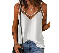 BKEPDY Camiseta Tirantes Mujer Tank Top Camisola Verano Cuello V sin Mangas Blusa Tops Ropa Deportiva Casual Elegante Algodon Camisetas Deporte