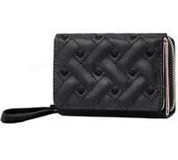 BKEPDY Cartera Mujer Trenzada Compacta Cremallera Monedero Tarjetero Organizador Piel Sintética Elegante