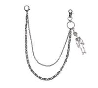 BKEPDY Cinturon Colgante con Calavera Gótico Cadena Pantalon Accesorios de Moda para el Día a Día Fiestas y Citas (Estilo Regular)