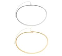 BKEPDY Cinturón Doble Capa Metal Simple Cinturón Abdominal Elegancia Belt Cadena Accesorios Moda Para Playa Fiestas Banquetes (Dorado 1 + Plateado 1)
