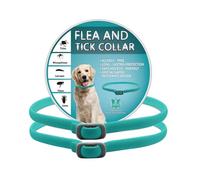 BKEPDY Collar Antiparasitario contra Pulgas y Garrapatas para Perros y Gatos Ajustable para Cualquiera Razas y Tamaños 8 Meses de Protección 65cm Materiales con Aceites Esenciales 2 Piezas