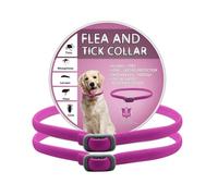 BKEPDY Collar Antiparasitario contra Pulgas y Garrapatas para Perros y Gatos Ajustable para Cualquiera Razas y Tamaños 8 Meses de Protección 65cm Materiales con Aceites Esenciales 2 Piezas