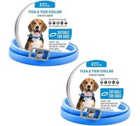 BKEPDY Collar Antiparasitario Perros Ajustable y Impermeable como pulgas Mosquitos y garrapatas al Aire Libre Collar Ajustable de 65cm para Perros y Gatos de Cualquier tamaño 2 Piezas