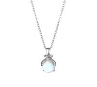 BKEPDY Collares Mujer Colgante con Piedra Lunar Brillante Collar Diseño Luciérnaga Elegante y Moderno Ideal para Cualquier Ocasión