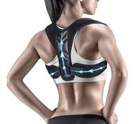 BKEPDY Corrector Postural Ajustable Espalda Recta Soporte Lumbar Transpirable Hombros Alineación Columna Vertebral Unisex Talla L