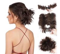 BKEPDY Extensión Cabello Postizo Moño Peinado Recogido Pinza Peine Coleta Volumen Fibra Alta Temperatura Aspecto Natural