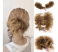 Bkepdy Extensión De Cabello Sintético Natural Moño Postizo Con Pinza Coleta Desordenada Accesorio De Peinado Para Mujeres Fácil De Usar Color Marrón Oscuro Ideal Para Eventos Y Uso Diario(12h24)