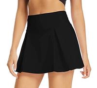 BKEPDY Falda Deportiva para Mujer Faldas de Tenis Cintura Alta Faldas Pantalón Skorts de Golf para Mujer 2 en 1 Skirt Short Mini Faldas Deportiva Plisadas para Correr (Negro S)