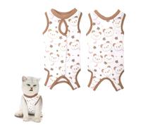 BKEPDY Mono Estampado Aguacate Traje Recuperación Gato Chaleco Protector Postoperatorio Cirugía Mascota Ropa Cómoda