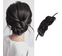 BKEPDY Moños Postizos para Mujer Donut Extensiones Moño de Pelo Recogido Elegante Accesorio para Cabello Peinado Rápido Chignon Profesional Fácil Uso Coleta Postiza (Negro)