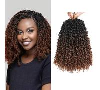 BKEPDY Passion Twist Crochet Hair Ocean Natural Wave Crochet Extensiones de Pelo Suave Sintético Bohemias Rizado Trenzado para Mujeres Negras (T30)