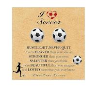 BKEPDY Pendientes Mujer Pendientes Motivos de Fútbol Baloncesto y Béisbol Deportivos con Tarjeta Hipoalergénicos Regalos Joyas Joyeria Amantes del Deporte (Fútbol)