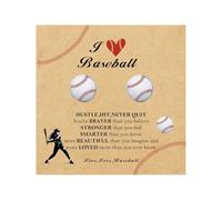 BKEPDY Pendientes Mujer Pendientes Motivos de Fútbol Baloncesto y Béisbol Deportivos con Tarjeta Hipoalergénicos Regalos Joyas Joyeria Amantes del Deporte (Béisbol)