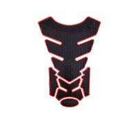 BKEPDY Protector de Deposito Protector Tanque Moto Pegatinas 3D Almohadilla Deposito Moto para Moto de Pescado del Estilo del Hueso Calcomanías del Tanque de la Motocicleta (Rojo)