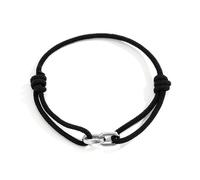 BKEPDY Pulsera Hombre Cuerda Tela Ajustable Tejida a Mano Simple Joyas Regalo para Chico Novio Padre Marido(Plata)