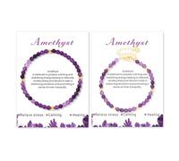 BKEPDY Pulsera Mujer Boho Pulsera de Piedra Natural con Encanto Pulseras Cuentas MáRmol Blanco Cadena Mano Accesorios Ajustables para Mujeres NiñAs Cenas y Citas（PúRpura）