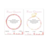 BKEPDY Pulsera Mujer Boho Pulsera de Piedra Natural con Encanto Pulseras Cuentas MáRmol Blanco Cadena Mano Accesorios Ajustables para Mujeres NiñAs Cenas y Citas（Rosa）