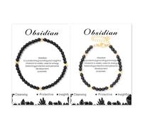 BKEPDY Pulsera Mujer Boho Pulsera de Piedra Natural con Encanto Pulseras Cuentas MáRmol Blanco Cadena Mano Accesorios Ajustables para Mujeres NiñAs Cenas y Citas（Negro）