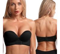 BKEPDY Sujetador sin Tirantes para Mujer Apoyo Invisible Hebilla Delantera Sujetadores con Ajustables Tirantes sin aro de Acero Bra Antideslizante