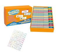 BKGBQAOW Tarjetas DidáCticas para NiñOs, Juegos De Generadores De Palabras, Tarjetas Flash De Palabras Visuales, 30 Libros De Lectura Y Voltereta De Rimas