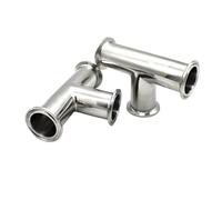 BKGWCSOR 1PC Ferrule 2" OD 64MM Fit Tri Clamp Stainless Steel SS304 3 Way tee OD 51MM Pipe Fitting
