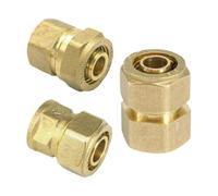 BKGWCSOR 1pc Fit Tube I.DxO.D 16x20mm - 3/4" BSP Female PEX-AL-PEX Tube Straight Brass Pipe Fitting