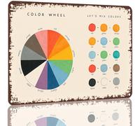 BKGWCSOR Artists Color Mixing Guide Metal Poster Color Wheel Reference Chart for Painting Studio Art School Classroom Watercolor Oil Acrylic 8 X 12 inch