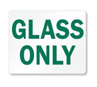 BKGWCSOR Glass Waste Sorting Sign Metal Tin Plaque for Recycling Center Garage Office Kitchen Indoor Outdoor Use Easy Screws Included Metal Signage 8 X 12 inch