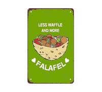 BKGWCSOR Humorous Middle Eastern Food Metal Sign Funny Falafel Lebanese Cuisine Retro Wall-Art for Home Kitchen Bar Cafe Decor Man Cave Garage 8 X 12 inch