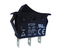 BKGWCSOR HY35D Waterproof Rocker Switches 120/250V Push Button Switch for Home Appliances 3Pins, 2-Pack