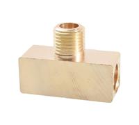 BKGWCSOR M8/10/12/14/16/18 Metric Male Female Brass tee 3 Ways Pipe Fitting Connector Block Spiltter Water Gas Oil(M8x1mm F-F-M)