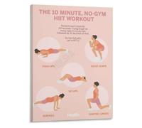 BKGWCSOR No Equipment HIIT Poster Ten Minute Workout Home Fitness