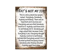 BKGWCSOR Retro Office Decor Metal Tin Sign with Funny That’s Not My Job Quote Vintage Wall-Art for Home Office Break Room Team Gift Idea (8 X 12 inch)