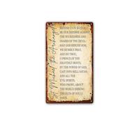 BKGWCSOR Saint Michael Archangel Metal Sign Catholic Wall-Art Religious Decor Vintage Tin Poster Faith Inspired Gifts for Men Women Home Office 8 X 12 inch
