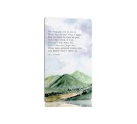 BKGWCSOR The Road Goes Ever On And On Famous Literary Verse Metal Tin Sign Antique Look Wall Plaque for Home Theater Sitting Room Bookshelf Display Fantasy Decor 8 X 12 inch