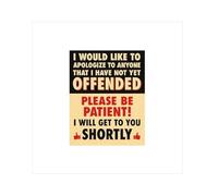 BKGWCSOR Vintage Be Patient Sign Retro Metal Wall-Art Funny Sarcastic Message Humorous Decor for Office Workshop or Man Cave 8 X 12 in