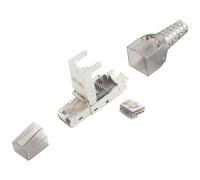 BKL Electronic Conector RJ45, sin herramientas, STP, CAT 6A 10121201 macho, recto, número de polos 8P8C, plata 1