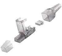 BKL Electronic Conector RJ45, sin herramientas, UTP, CAT 6A 10121200, conector recto, número de polos 8P8C, transparente