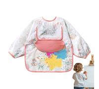 Bkljkf Babi De Manga Larga Para Bebé | Babero Impermeable Para Comer Con Bolsillo | Para Juegos De Y Alimentación Complementaria BLW