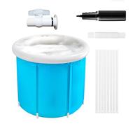 Bkljkf Bañera portátil | Baño de spa separado con agua caliente | Gran cesta impermeable Bañera para jardín, camping, viajes, familia, terraza, cuarto de baño