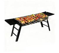 Bkljkf Barbacoa Plegable,Horno Desmontable | Barbacoa de Carbón para Exteriores con Bandejas Laterales,Para Exterior, Acampada, Apartamento, Balcón, Playa, Cocina, Picnic y Viaje