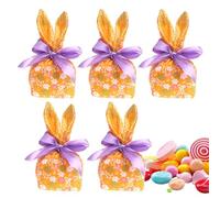 Bkljkf Bolsas de Treat de Pascua para niños, Bolsas de tratado de Easter Bunny | Bunny Ears Goodie Treat bolsas bolsas | 5x bolsas de regalo reutilizables con, favores de fiesta, decoraciones de