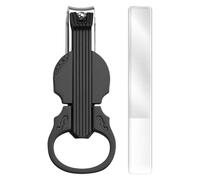 Bkljkf Cortaúñas de dedos de los pies, cortaúñas con lupa, abrebotellas 2 en 1, forma de violín, tijeras de uñas para el hogar, manicura, viajes, personas mayores, uso diario, niños