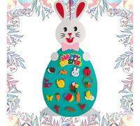 Bkljkf Fieltro Decoración de conejito de Pascua, juego de manualidades de conejos de fieltro - Colgadores de pared de Pascua con | tema de Pascua decoración del hogar, decoración de vacaciones