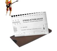 Bkljkf Guitar Action Gauge - Herramienta de configuración de guitarra - Herramienta versátil de ajuste de acción de cuerdas para acústica eléctrica Viajar al aire libre en casa