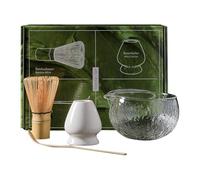 Bkljkf Juego de, juego de whisk | Accesorios Bowl Spoon Whisk Escoba - Herramientas de fabricación de té exquisitas y versátiles, kit completo para el estilo japonés para el hogar