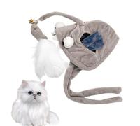 Bkljkf Juguete para Gatos con Cabeza,Juguetes con Plumas para Gatos,Juguetes para Gatos para Gatos de Interior - Juguete del Enigma del Gato del Animal doméstico, Vara interactiva usable del Enigma