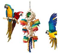 Bkljkf Juguetes para Masticar para Cacatúas | Juegos De Masticación De Madera Coloridos Y Naturales - Juguetes para Aves Mascota | para Varios Espacios De Juego En Interior Patio Ventana Balcones