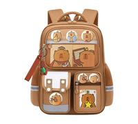 Bkljkf Mochila escolar - Capybara - Mochila para el tiempo libre, de viaje, dibujos animados, para camping, excursiones, al aire libre, niñas, estudiantes, niños, l, Siehe Beschreibung